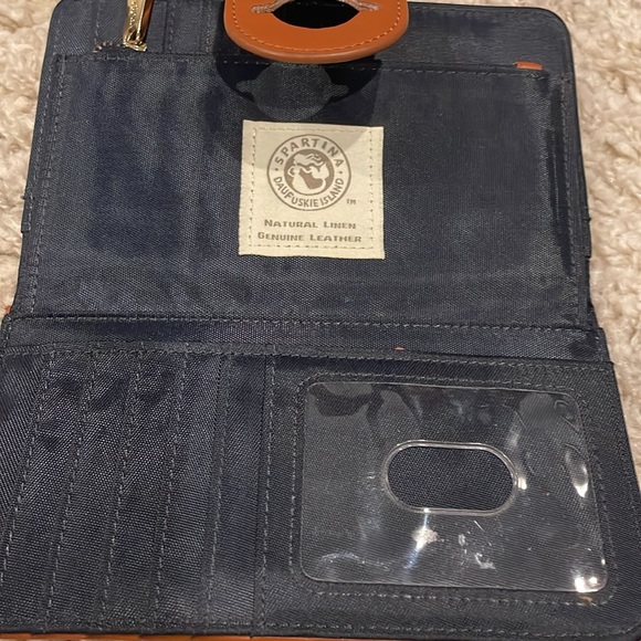 SPARTINA LINEN/LEATHER WALLET - Picture 3 of 10